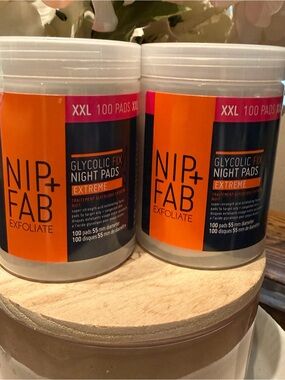 Nip + Fab Exfoliate Glycolic Fix Night Pads Extreme lot of 2 (100 pads each)
